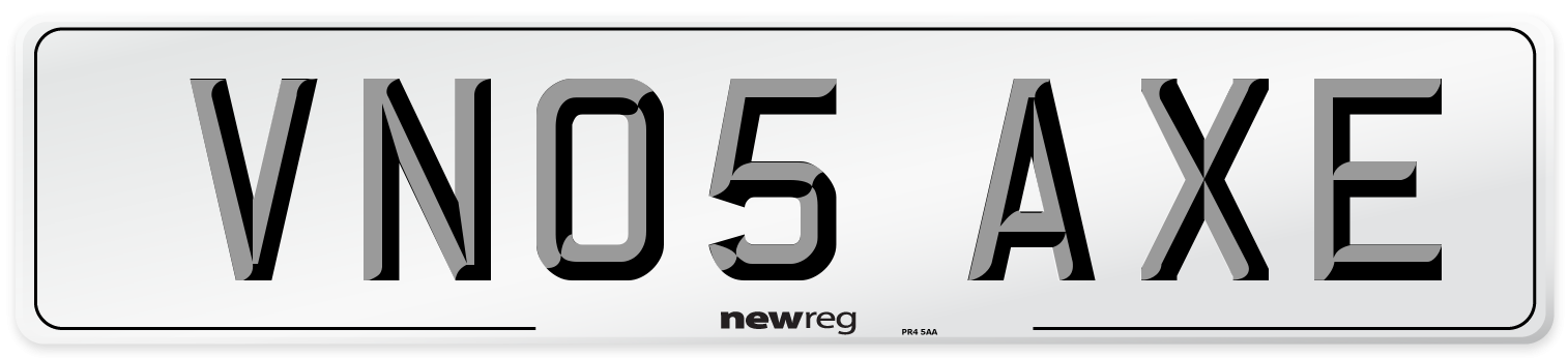 VN05 AXE Number Plate from New Reg